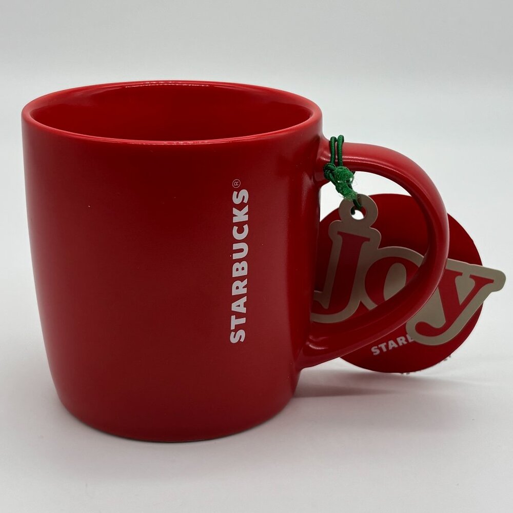 Starbucks Coffee Mug W/Red Exterior & Interior White Letters 11 Oz New With Tags